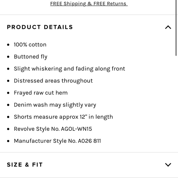 AGOLDE PARKER VINTAGE CUT-OFF SHORTS - Picture 6 of 6